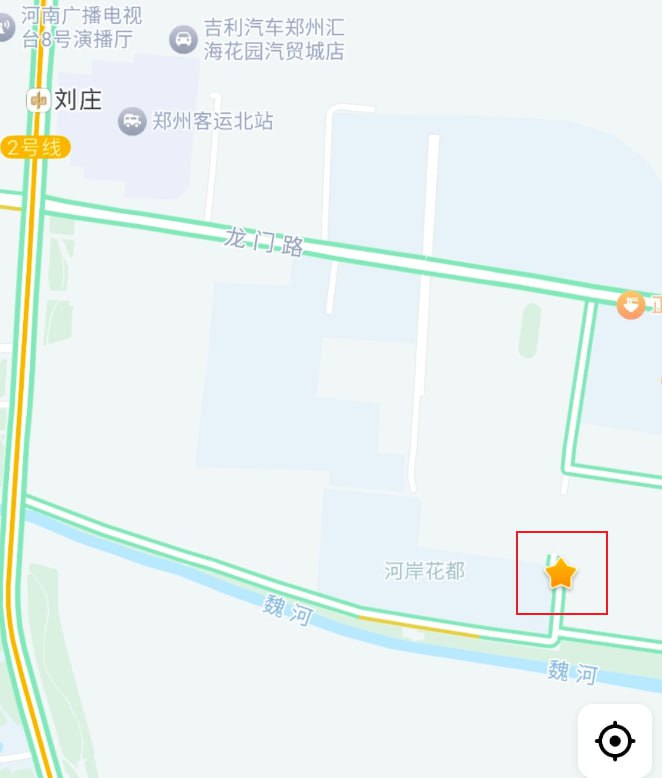 位置在图片上的地方，从刘庄地铁